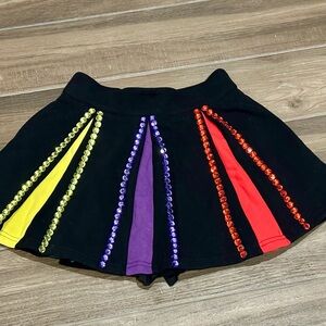 QOS Rainbow Jeweled Skort